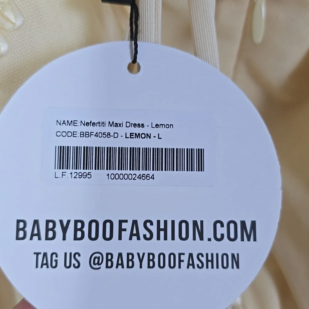 Babyboo Nefertiti Elegant Floral Shaped Ribon Embroidered Underwire Maxi Dress L - Picture 12 of 14